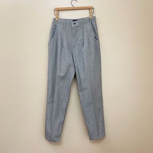 Vintage Lee XS Black White Herring Pleated Jeans Pants Pockets Tapered 90s Y2K